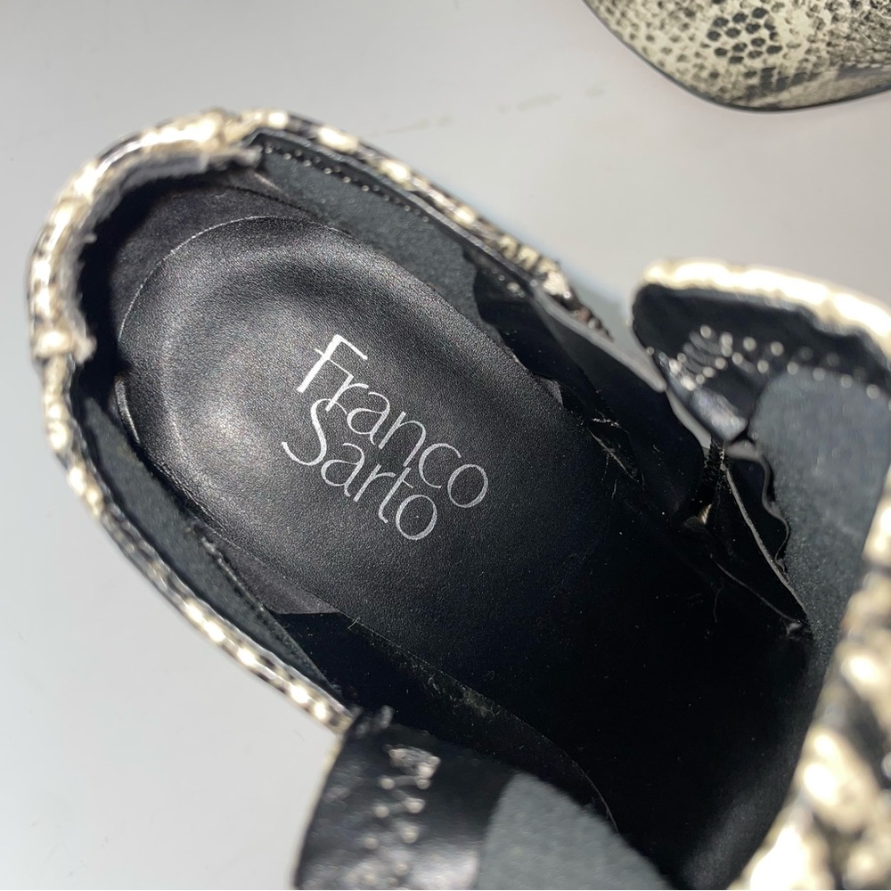 FRANCO SARTO KORA Snake Print Ankle Boots Booties Size 10 - Picture 6 of 11